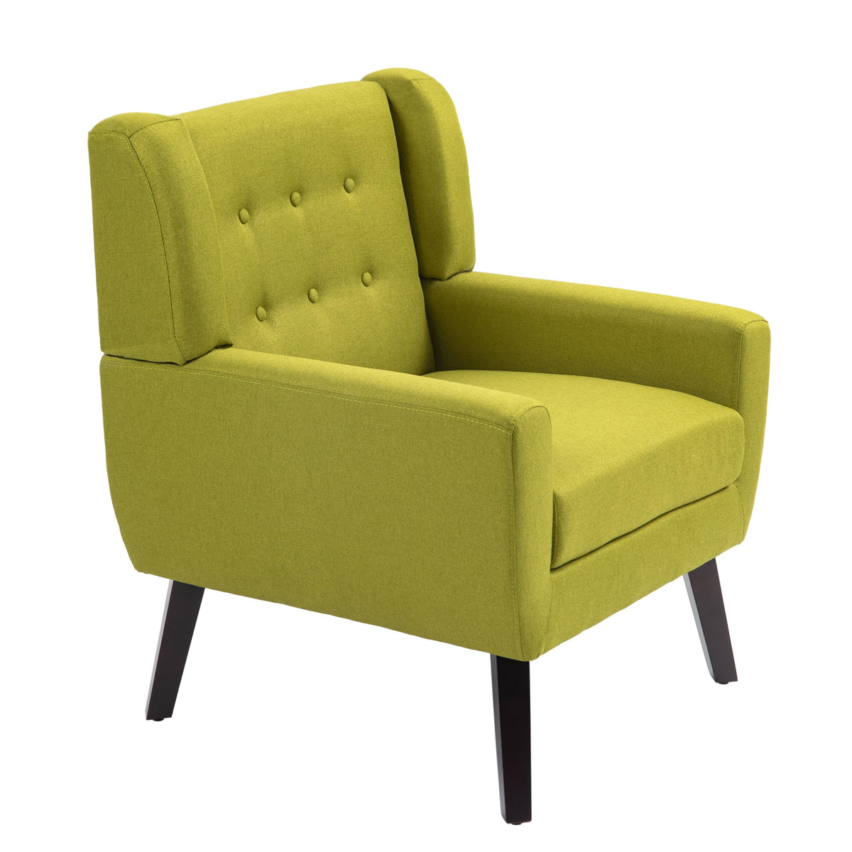 Green Fabric Accent Chairs Set of 2 D93485