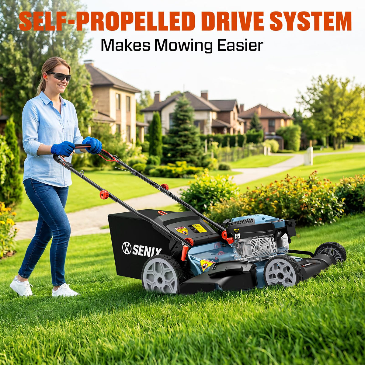 22" 3-in-1 Self Propelled Gas Lawn Mower Z6894