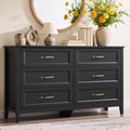 Black 6 Drawer Dresser Y7034