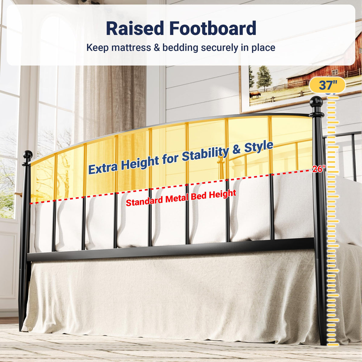Metal Full Size Platform Bed Frame Z771408