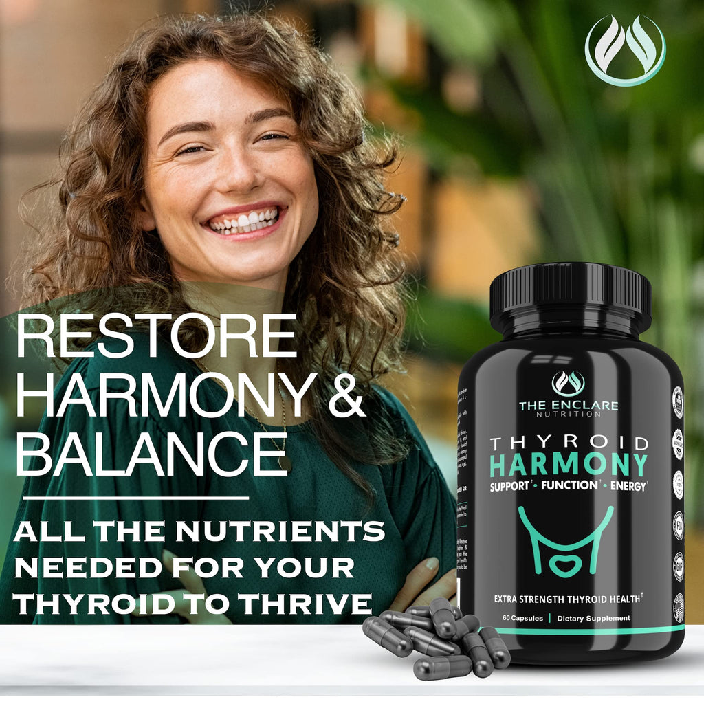 Thyroid Support Supplement with Iodine, Ashwagandha, Zinc, Selenium, Vitamin B12, Kelp, Magnesium, L Tyrosine C3116