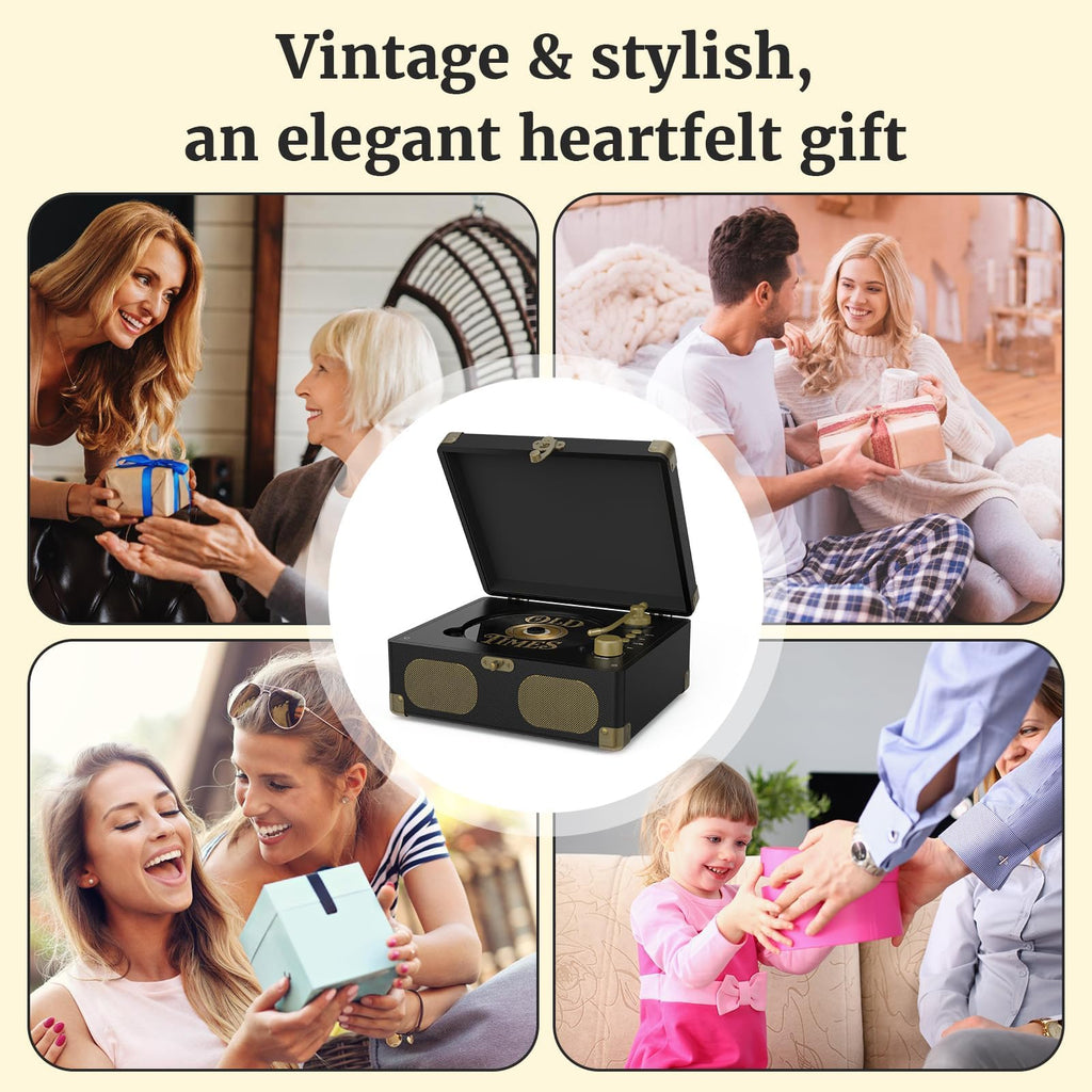Black Portable CD Player with Speakers, Bluetooth, Remote Control, USB Playback N727