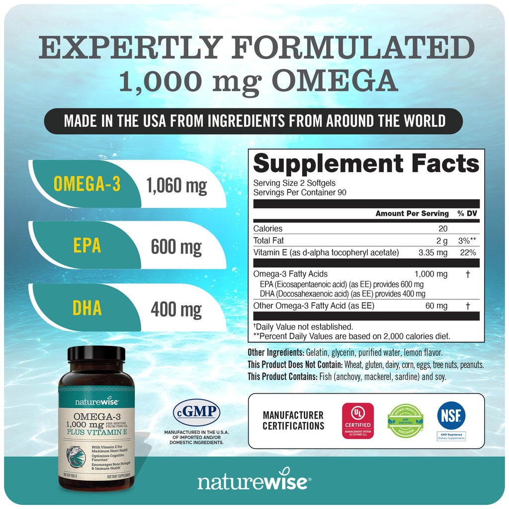 1000mg Omega 3 600mg EPA 400mg DHA 180ct & Vitamin B Complex 150 Softgels R7704