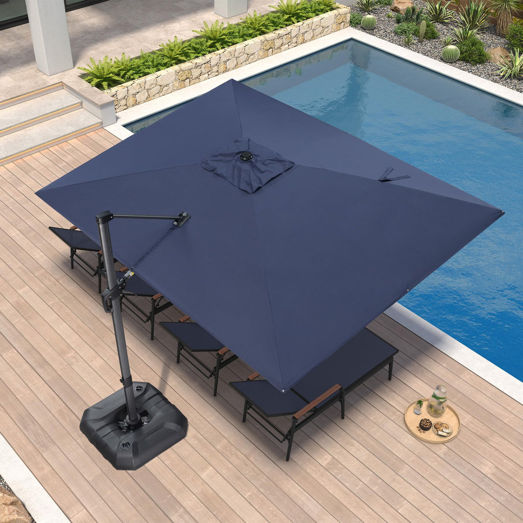 Navy Rectangle Patio Umbrella N5040