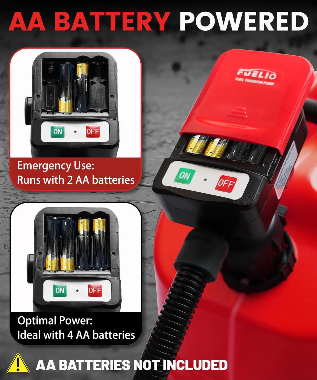 Battery Powered Gas Pump 3.2GPM Auto-Stop Nozzle 51 IN Hose Z5524