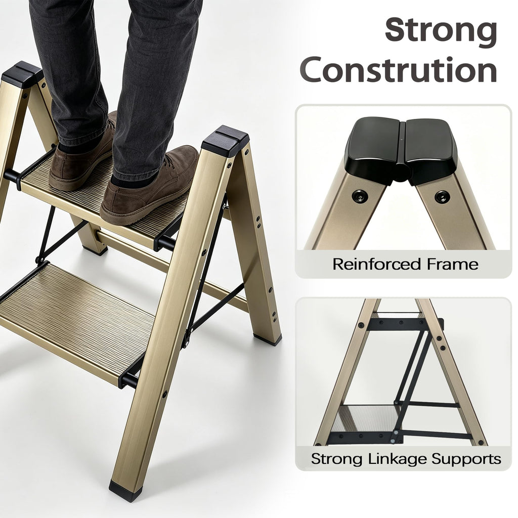 Foldable Aluminum Step Stool N120410