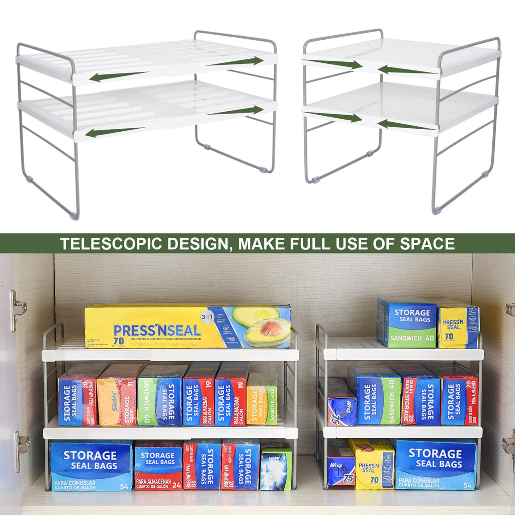 Expandable Adjustable Kitchen Wrap Box Organizer Rack A3227