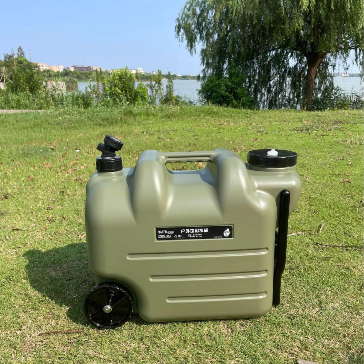 Portable Water Dispenser with Faucet Wheels Large Capacity F194