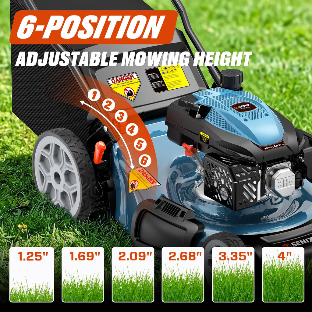 22" 3-in-1 Self Propelled Gas Lawn Mower Z6894