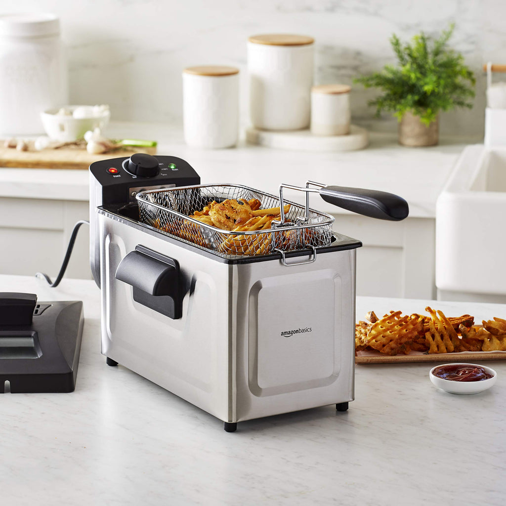 3.2-Qt Electric Deep Fryer with Adjustable Temperature Control F39389