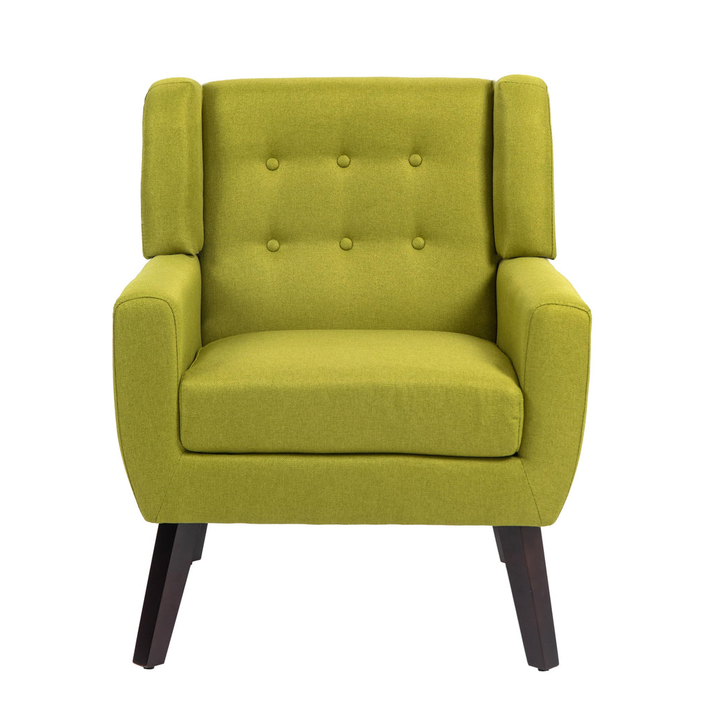 Green Fabric Accent Chairs Set of 2 D93485