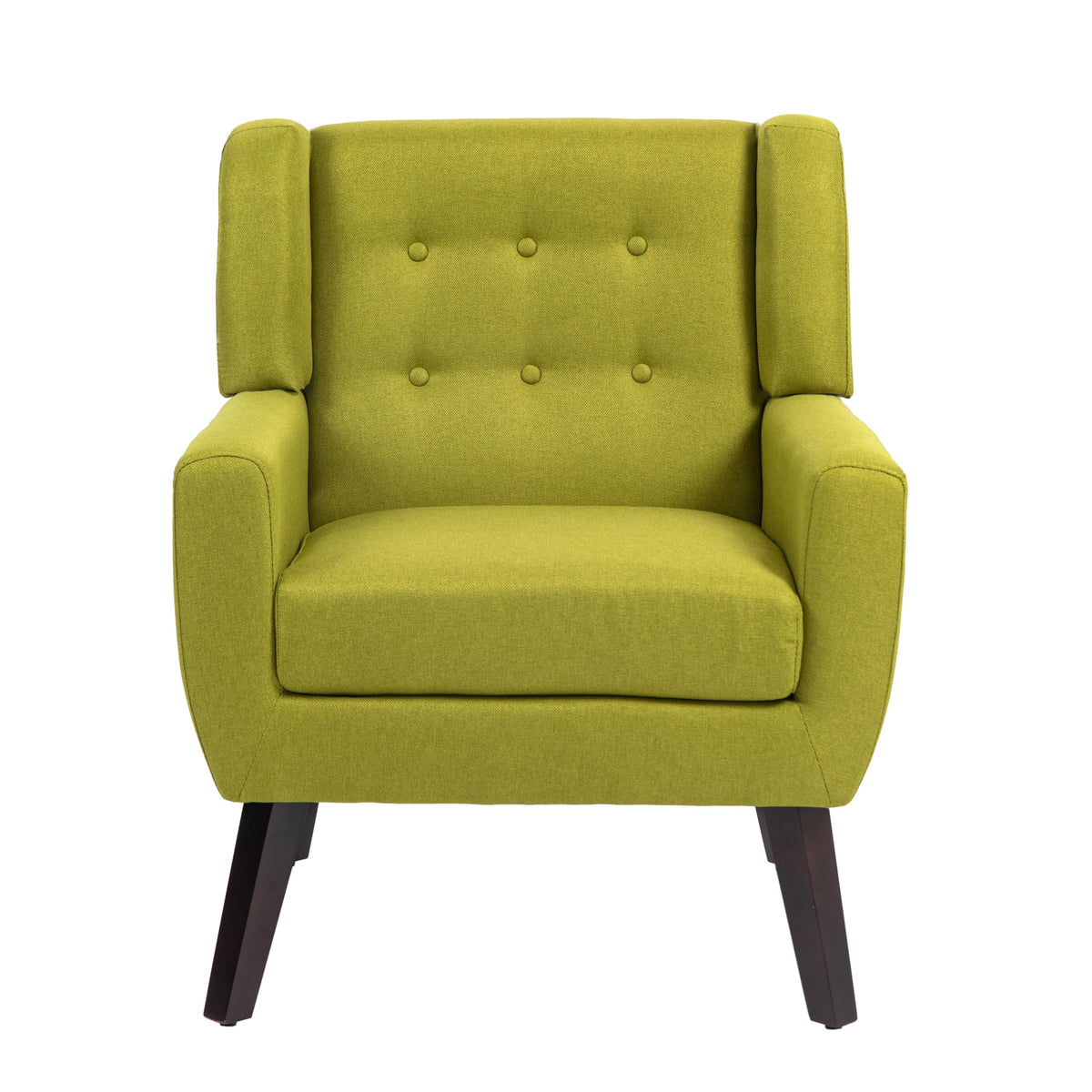 Green Fabric Accent Chairs Set of 2 D93485