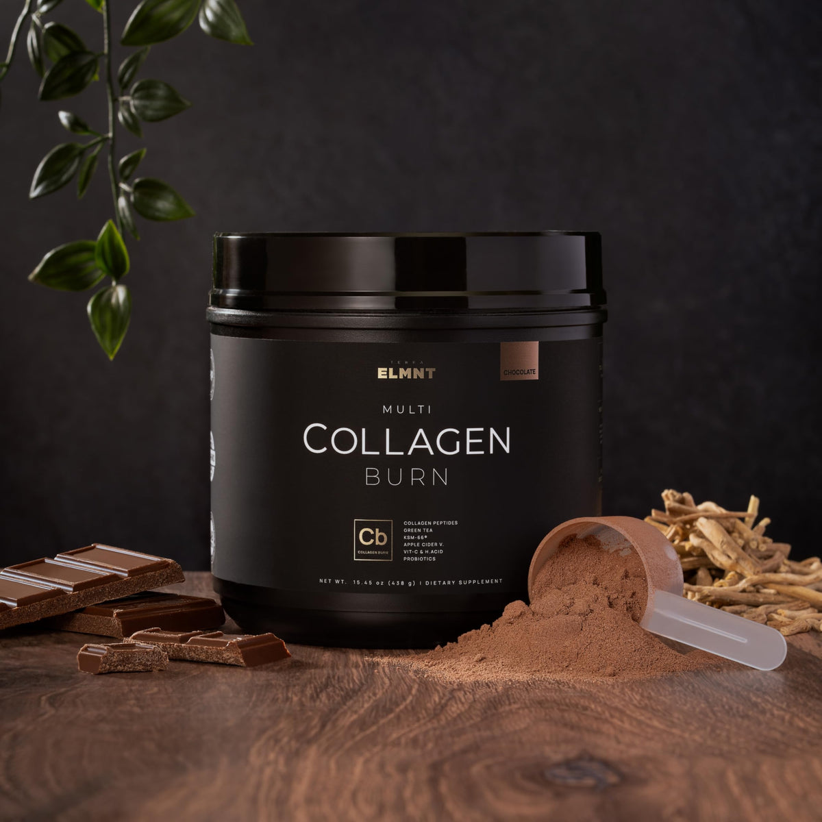 Chocolate Collagen Powder with Probiotics, Hyaluronic Acid & Biotin Q8477