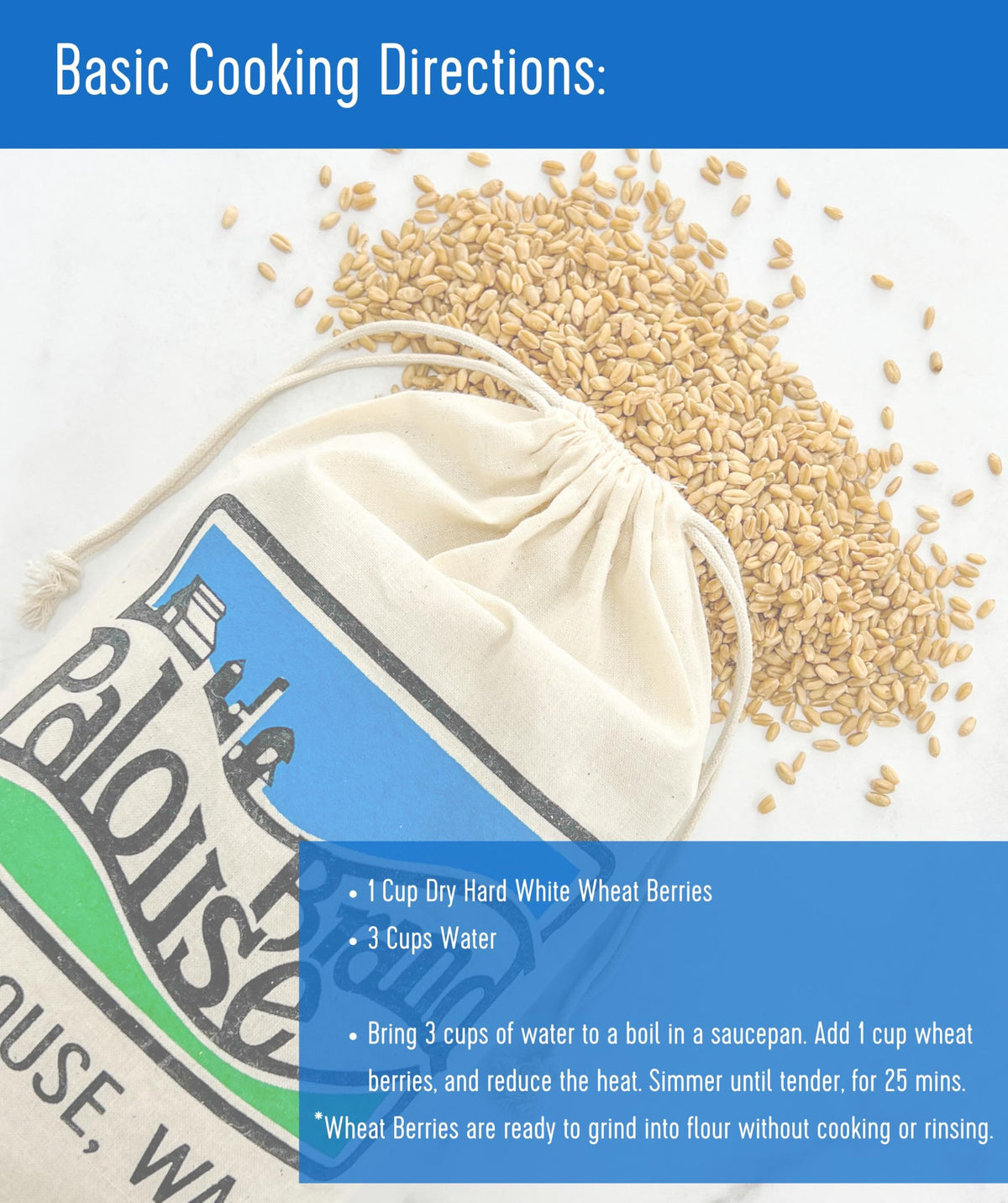 Hard White Wheat Berries 100 lbs J31174