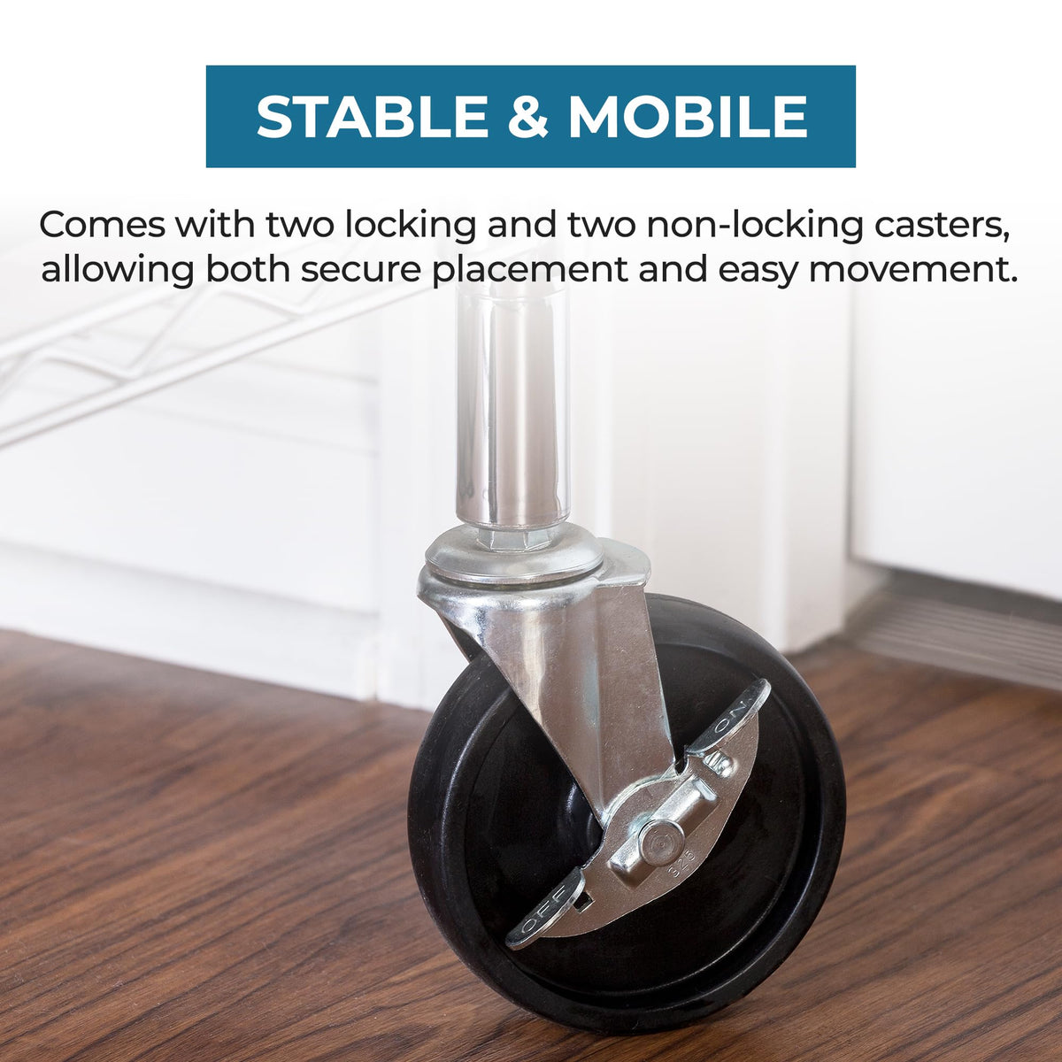 Black Set of Four Caster Roller Wheels K563315