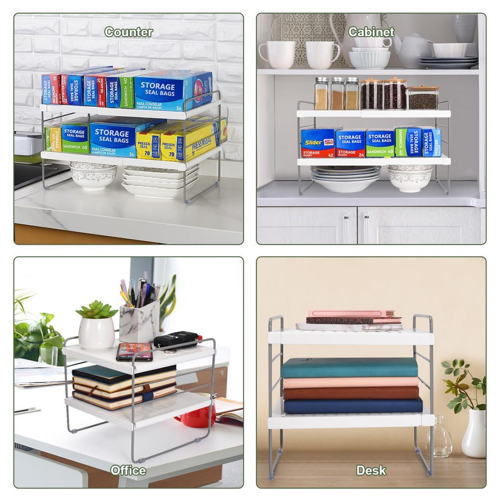 Expandable Adjustable Kitchen Wrap Box Organizer Rack A3227