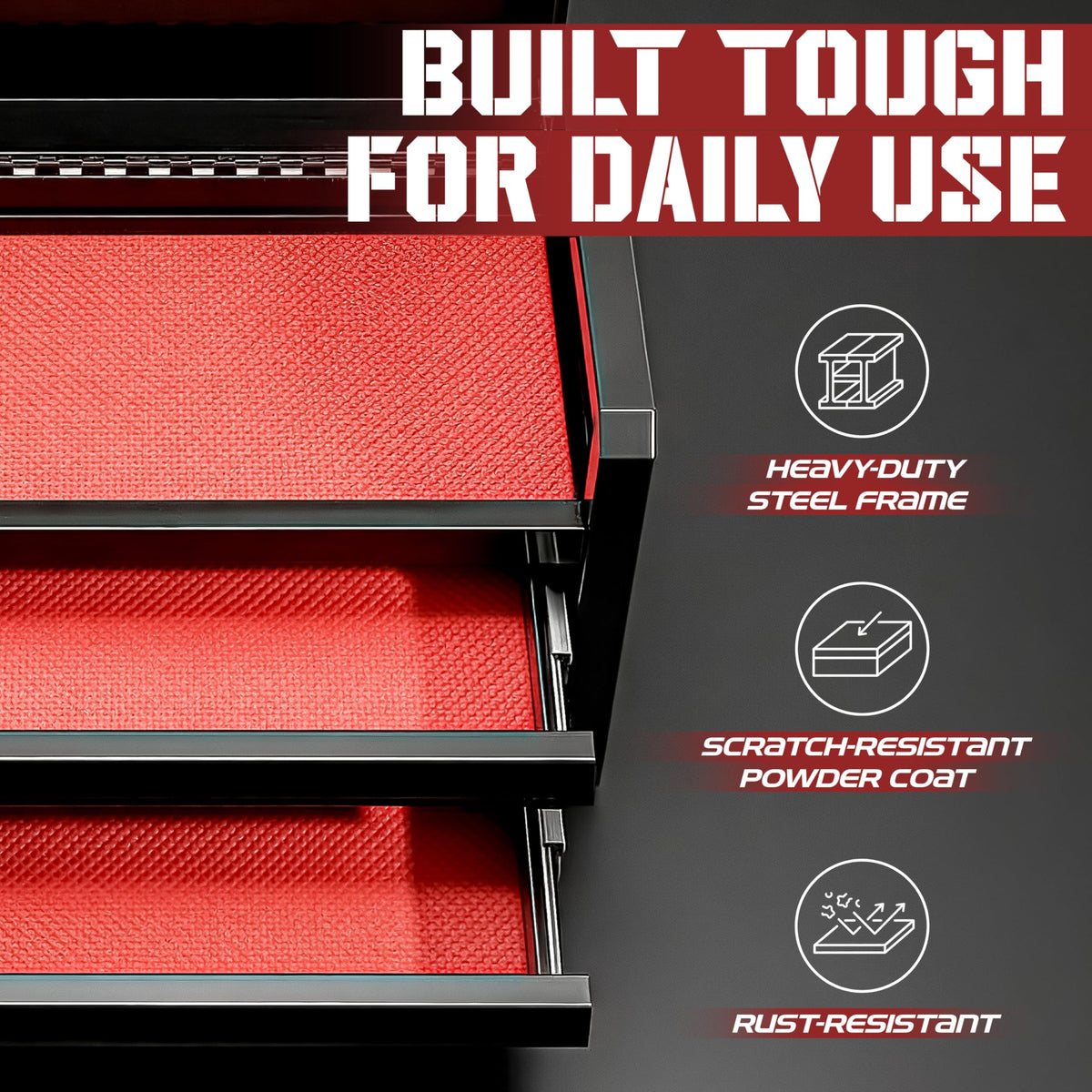 Black 2 Drawer Steel Tool Box D194106