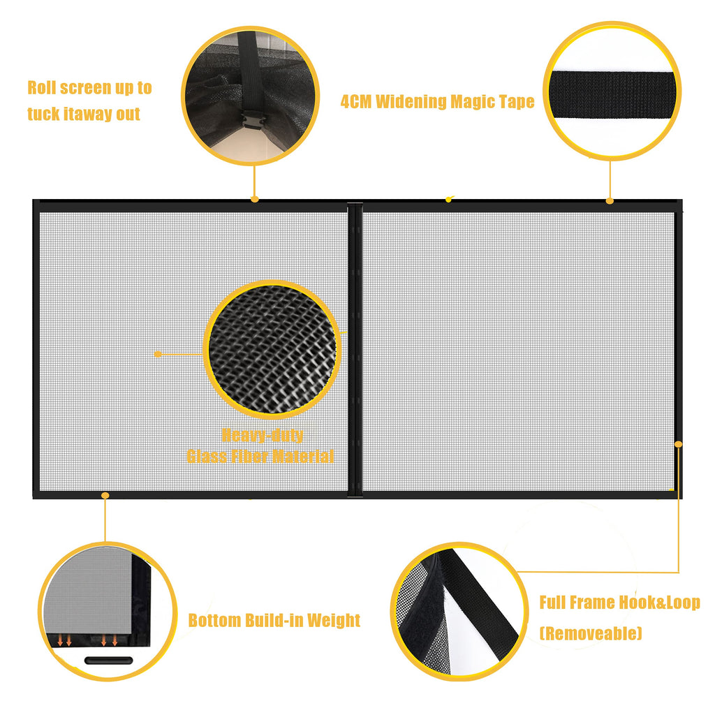 9x7FT Fiberglass Magnetic Garage Door Screen N64909