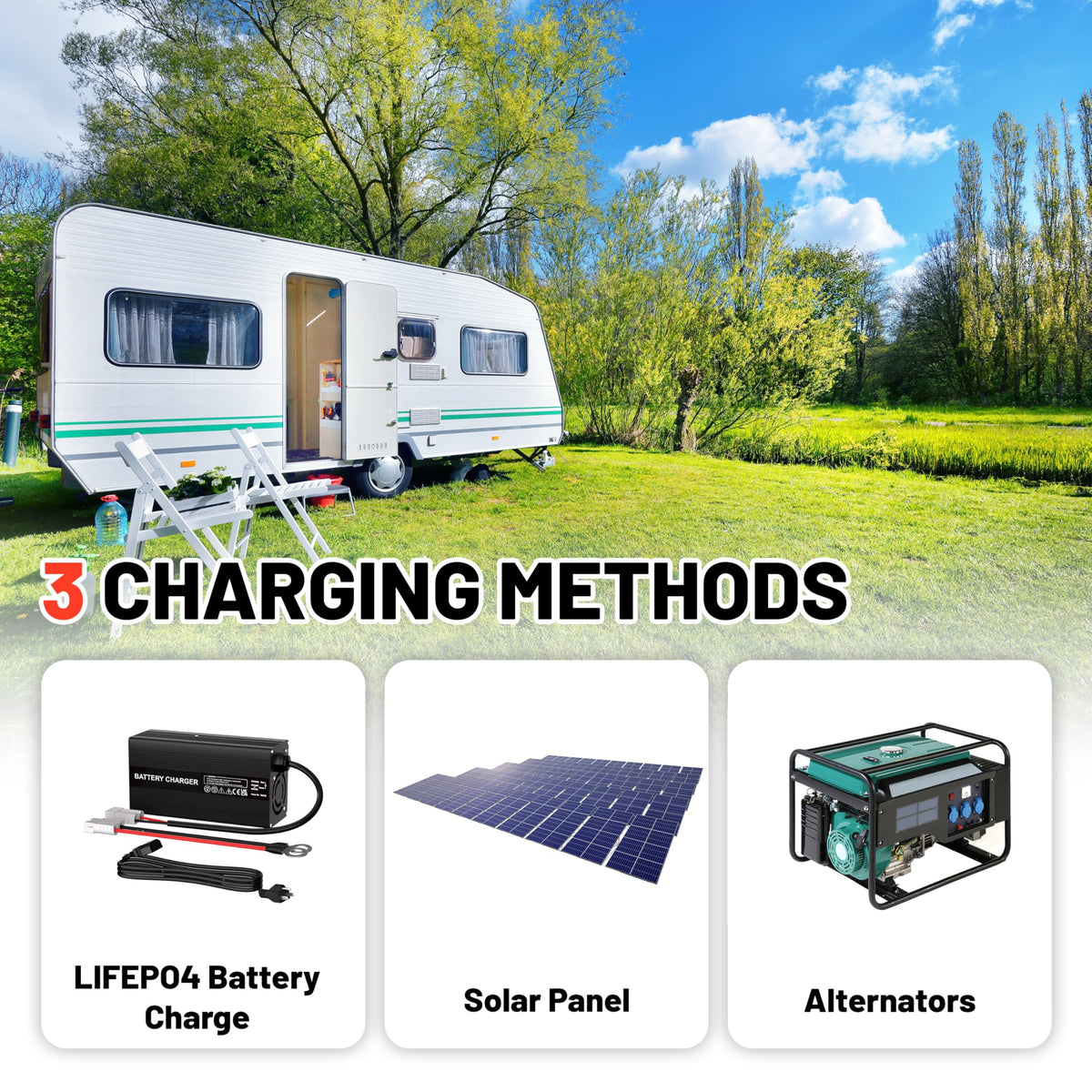 12V 100Ah LiFePO4 Lithium Battery F424