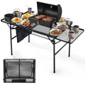 Folding Camping Table with 2 Wing Panels Q818