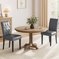 Dining Chairs Set of 2 Tufted Gray G803605