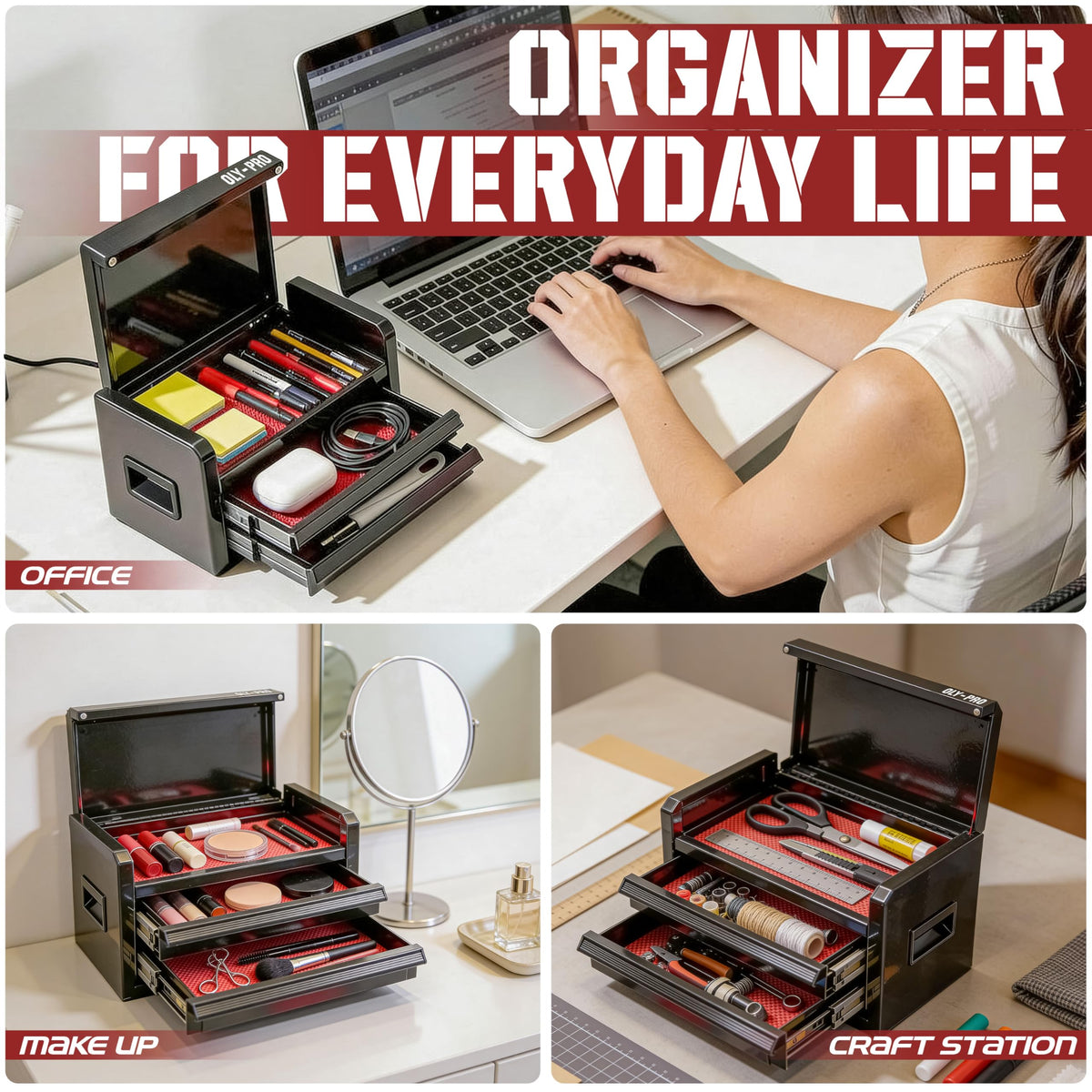 Black 2 Drawer Steel Tool Box D194106
