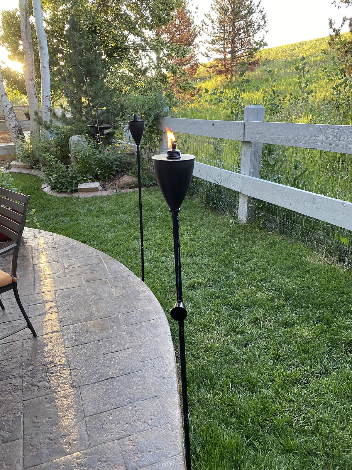 Outdoor Torches, Citronella Oil Compatible, Conical Bronze, 4 Pack S747